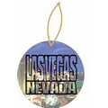 Las Vegas City Scape Ornament on Clear Mirrored Back (6 Square Inch)